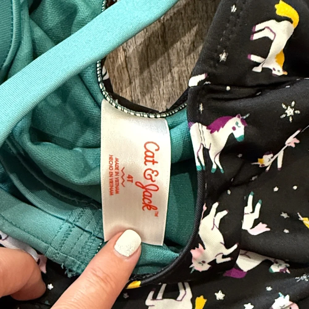 Cat & Jack Kids Swimwear Set - Stars, Dinosaurs, and Unicorns Size 4T - Picture 3 of 9